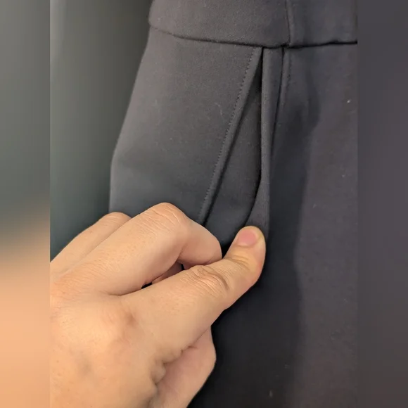 SPANX perfect aline 3/4 sleeve navy zip dress NWOT - Picture 8 of 11